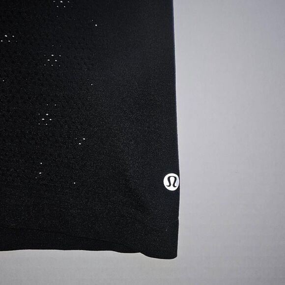 Rare Lululemon Breeze By Short Sleeve| Women's Black Mesh Training Tee Size 4 - Picture 5 of 7